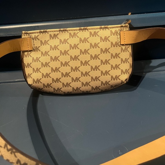 Michael Kors Brown and White Monogram Belt Bag - Picture 3 of 5